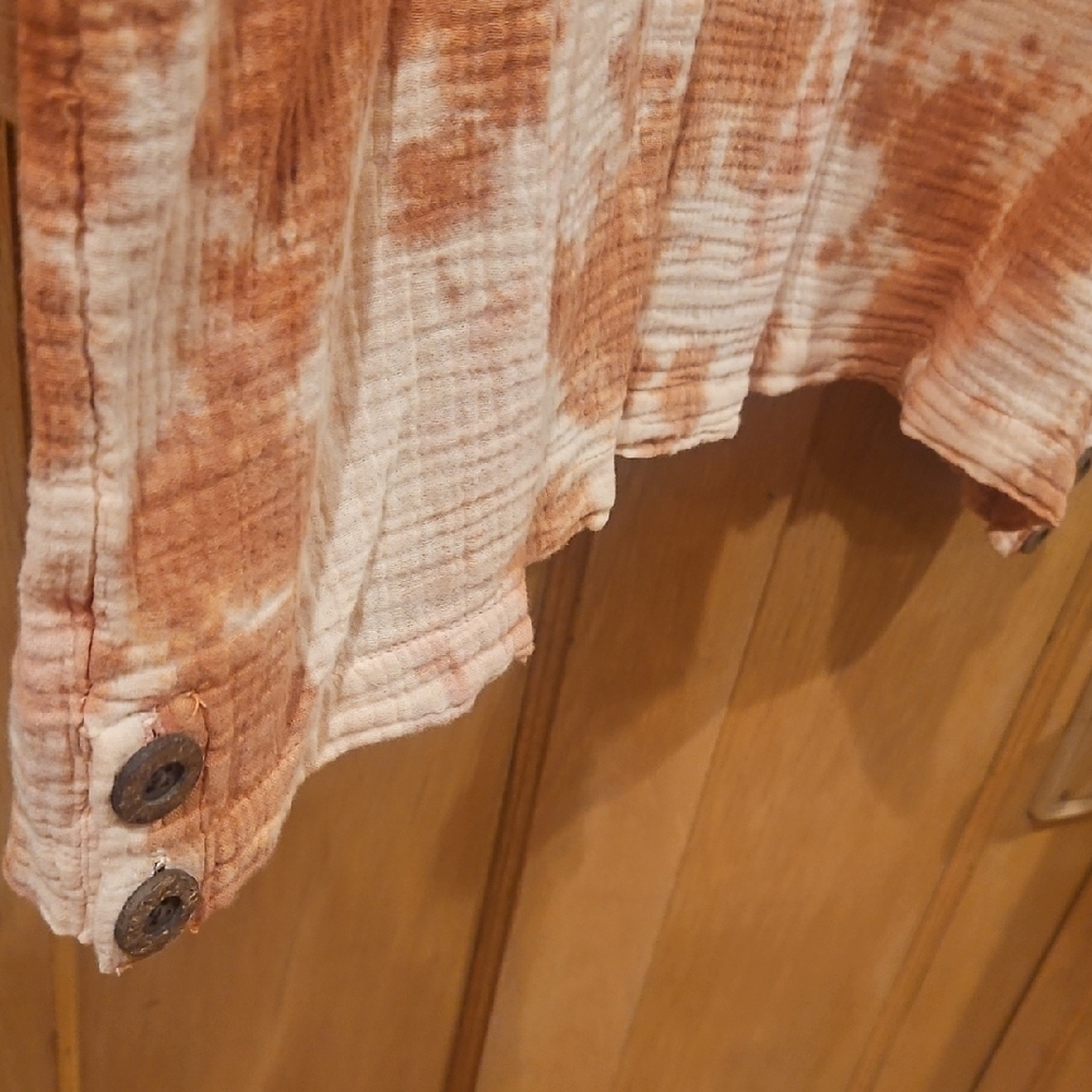 J. Jill Women's Rust Tie-Dye Blouse - Picture 4 of 4